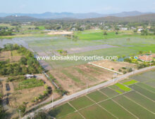 (LS402-03) Scenic Plot of Land with Mountain and Rice Paddy Views in Pa Pong, Doi Saket, Chiang Mai